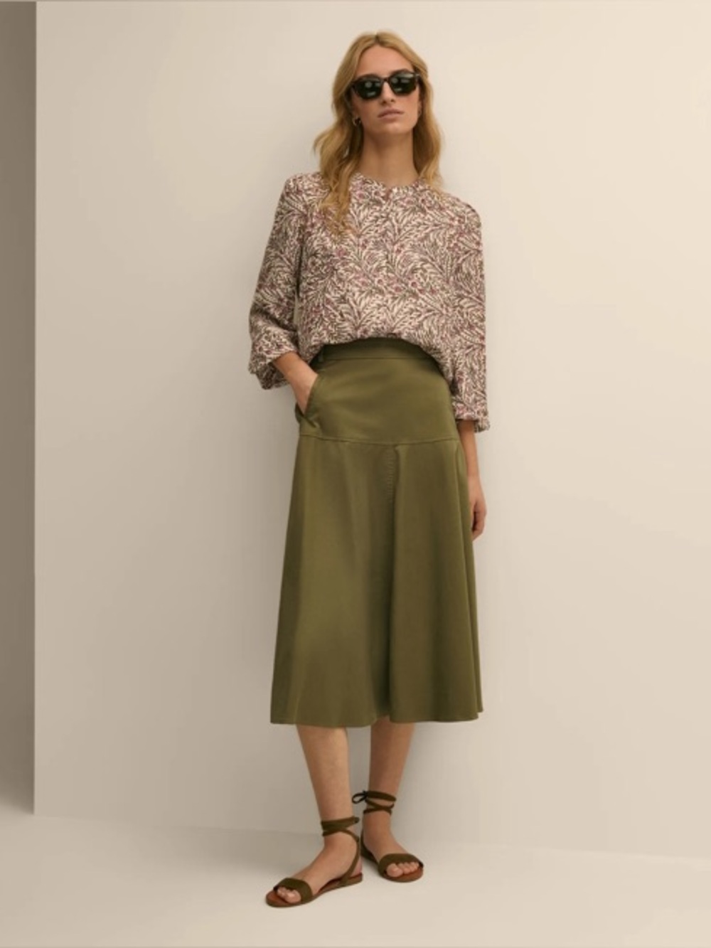 ✨ Brooks Brothers ✨ Cotton Sateen A-Line Skirt